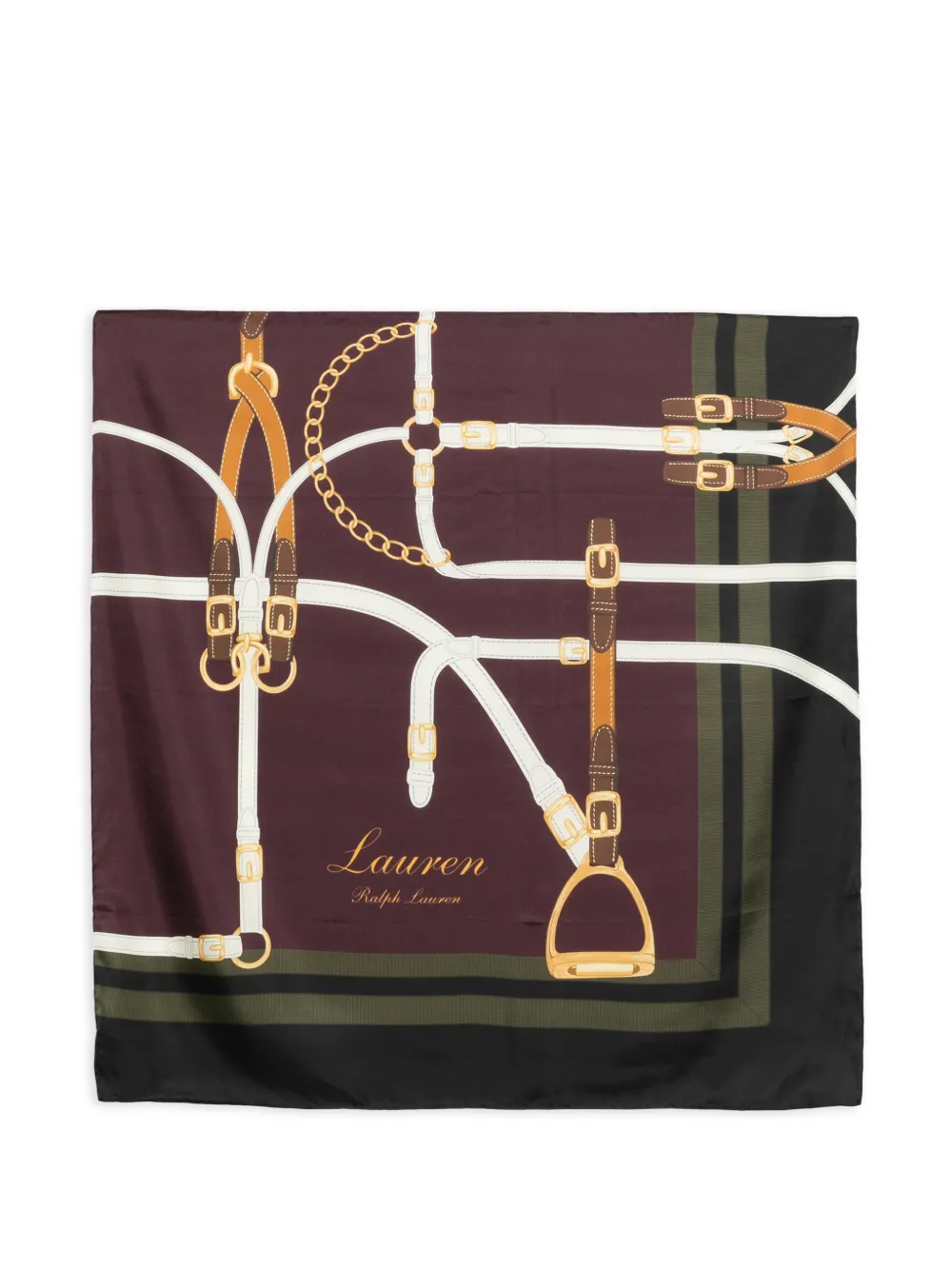 Lauren Ralph Lauren Foulard con stampa - Marrone