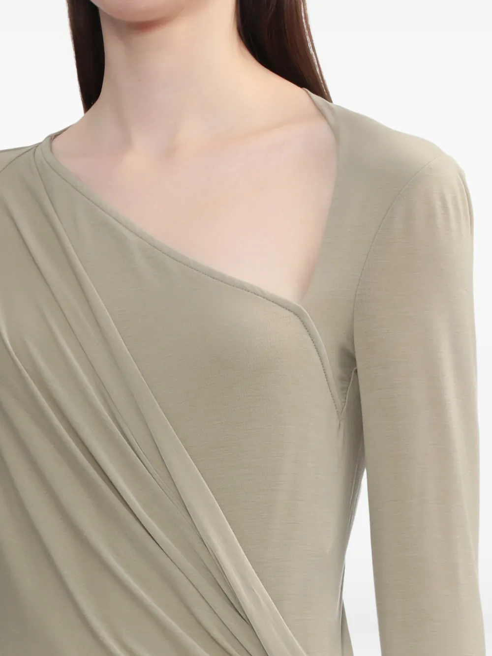 Helmut Lang Gedrapeerde top Beige