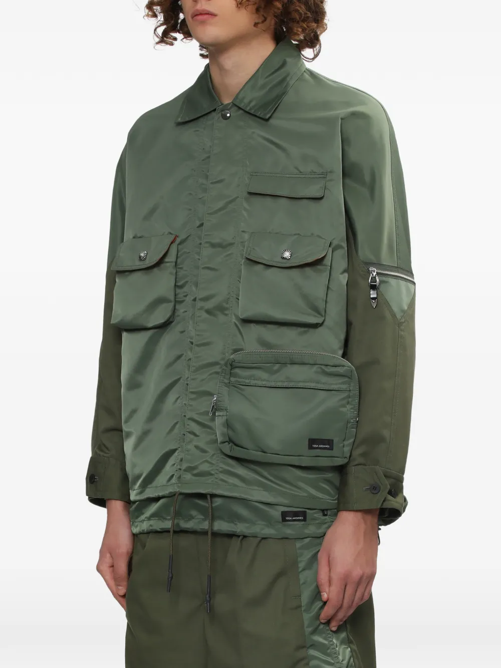  Toga Colour-block Cargo Jacket - Green 