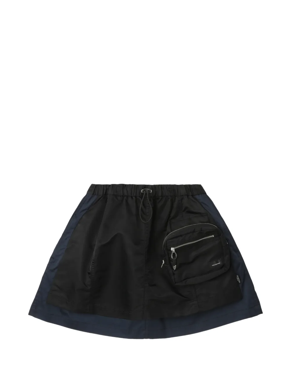 Toga pocket-detail drawstring mini skirt - Nero