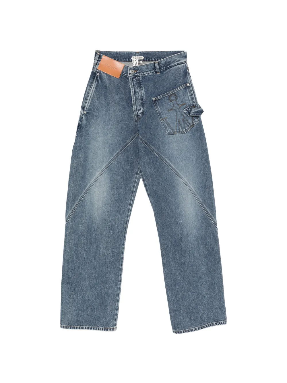 JW Anderson seam-detail jeans - Blu