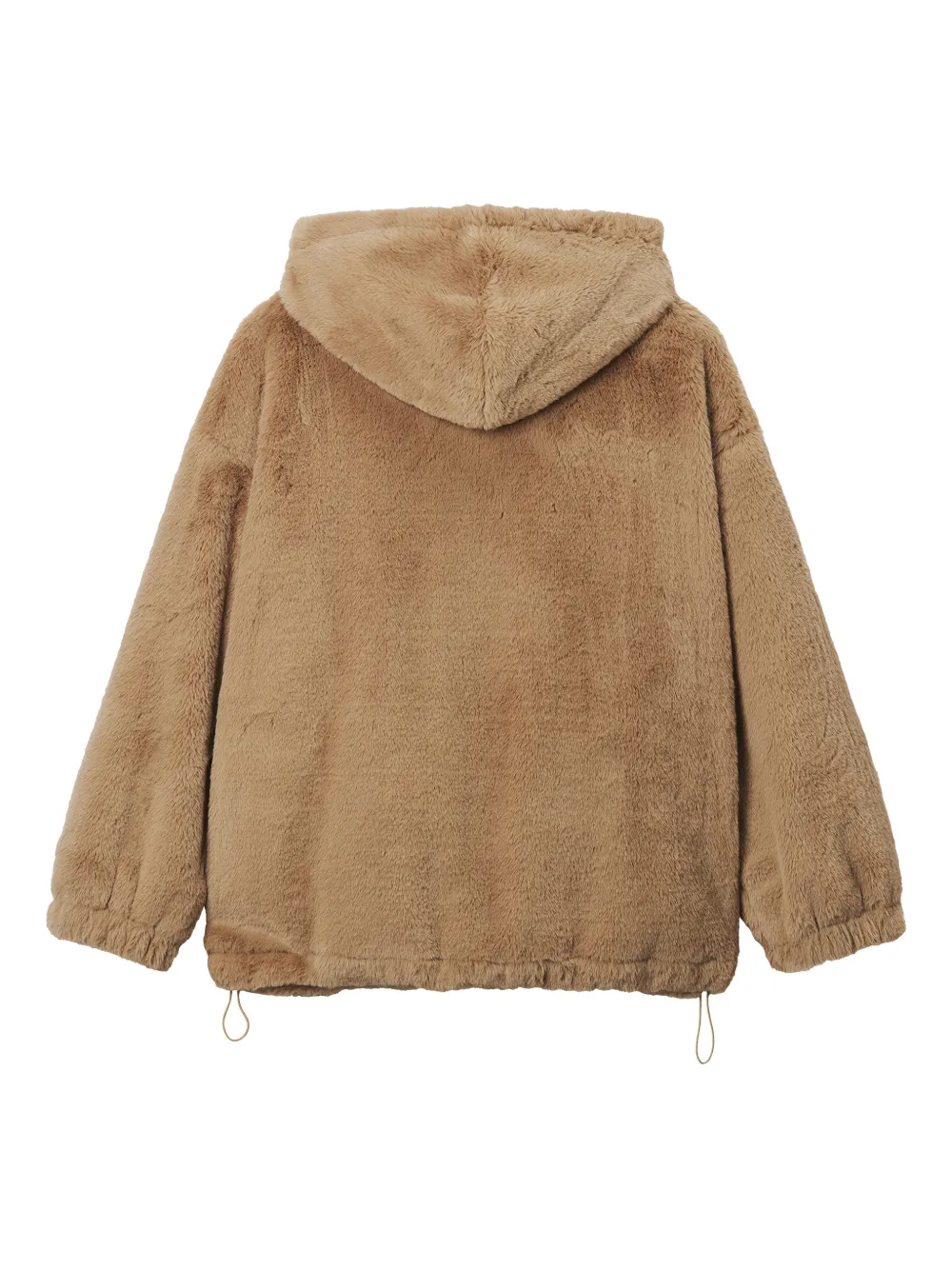 Mini Cream Hooded Appliqué Jacket In Neutral