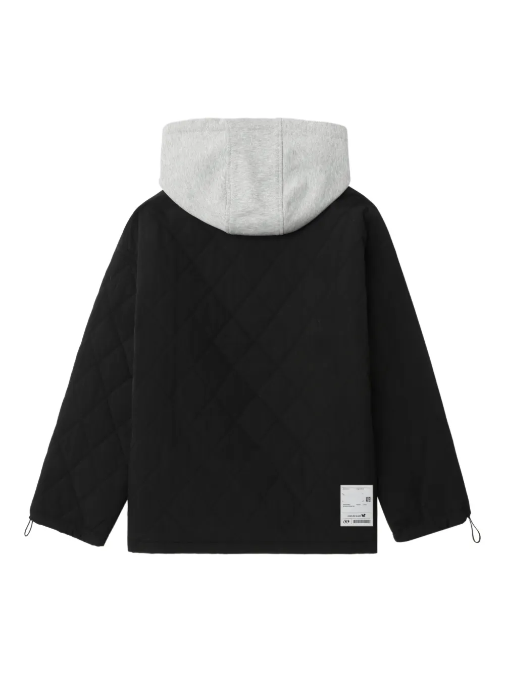 Mini Cream hooded quilted jacket - Nero