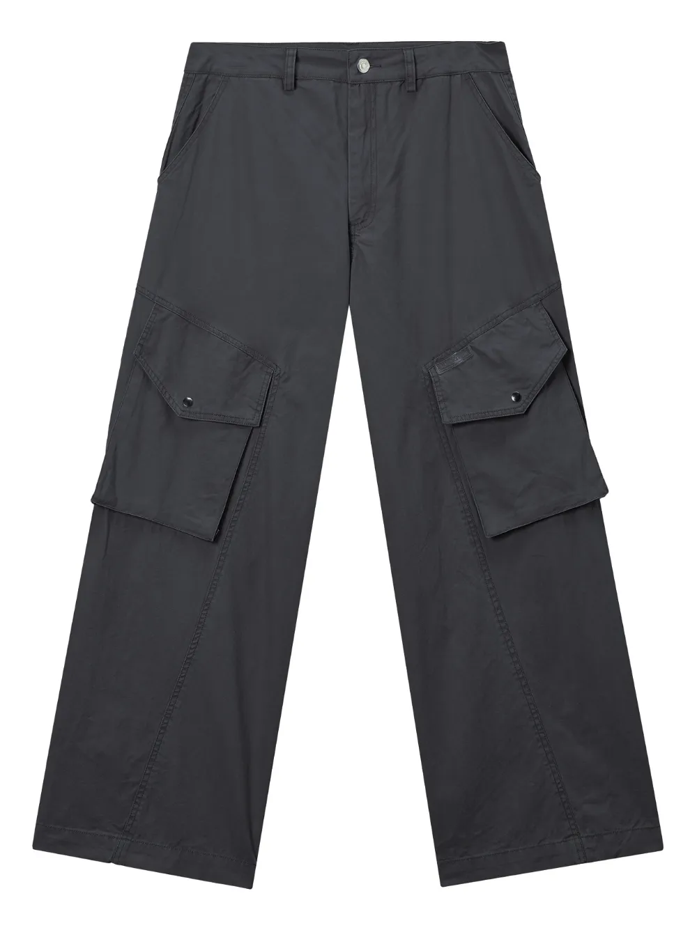 Mini Cream Cargo Pocket Trousers In Gray