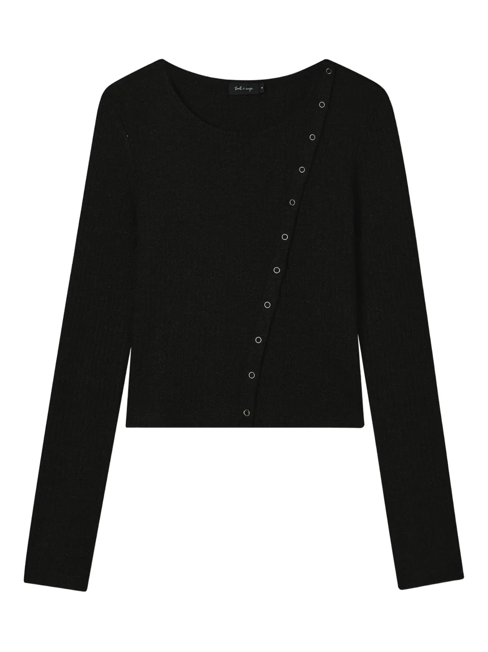 tout a coup button asymmetric top | Black | Image 1