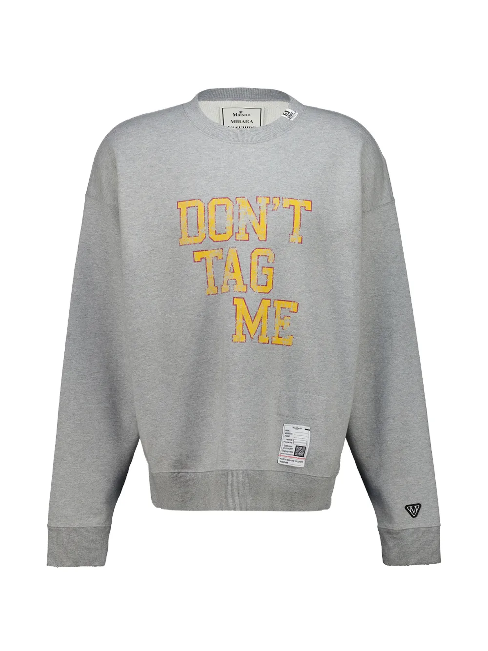Maison MIHARA YASUHIRO slogan-print distressed-effect sweatshirt - Grau