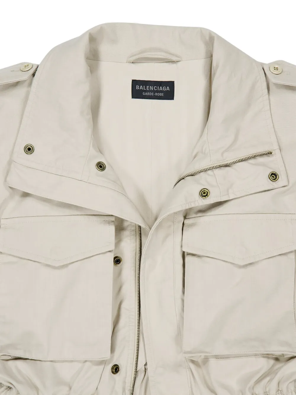 Balenciaga Hourglass parka met zak Beige