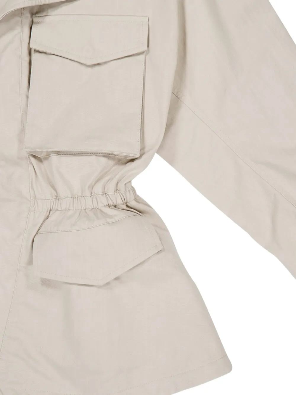 Balenciaga Hourglass parka met zak Beige