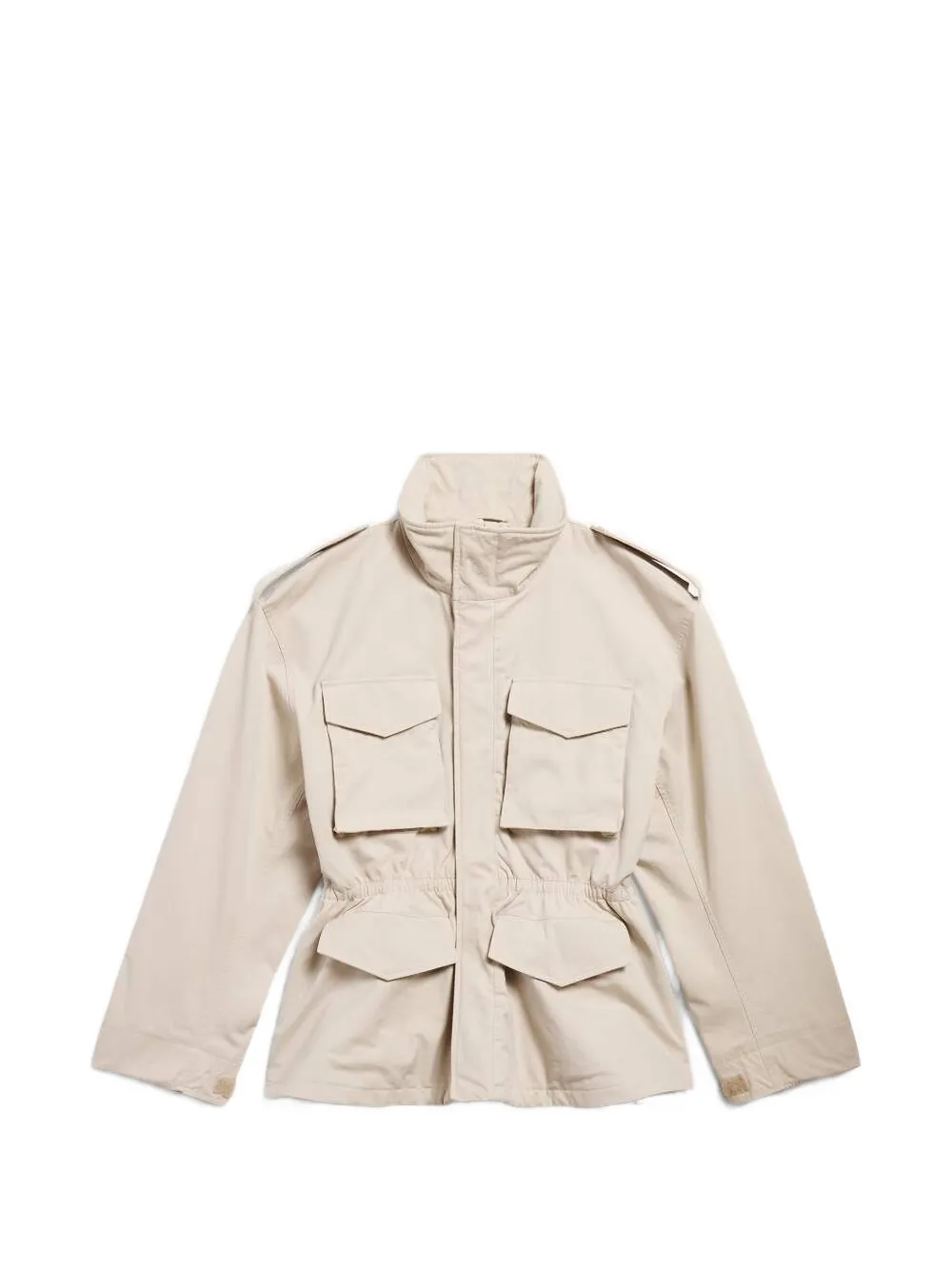 Balenciaga Hourglass parka met zak Beige