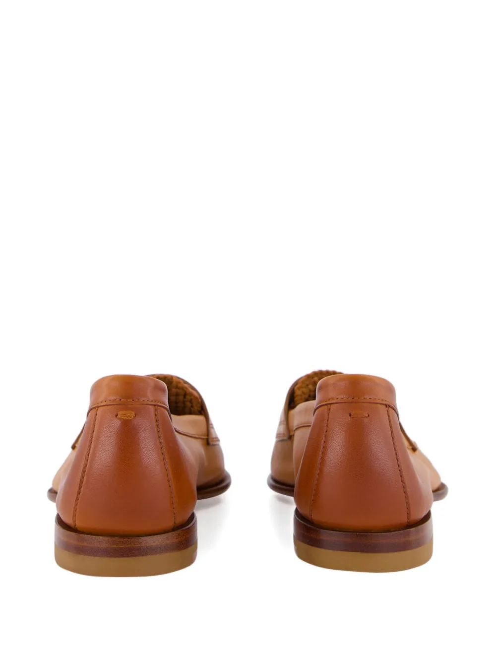 Santoni Leren loafers Bruin