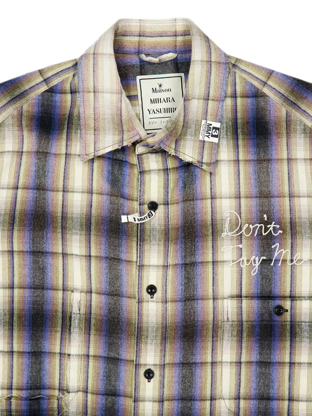 Maison MIHARA YASUHIRO check cotton shirt - Toni neutri