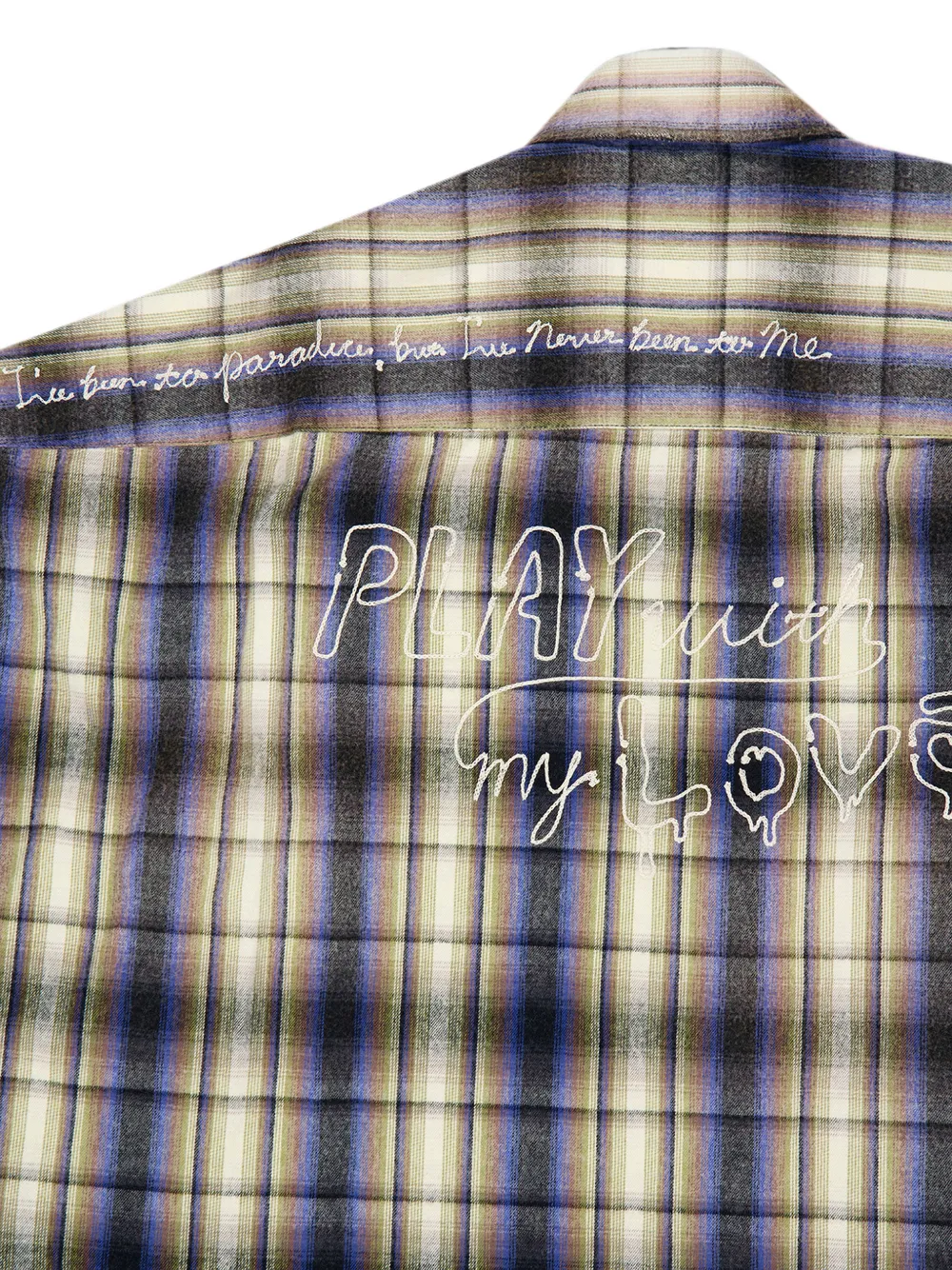 Maison MIHARA YASUHIRO Geruit katoenen blouse Beige