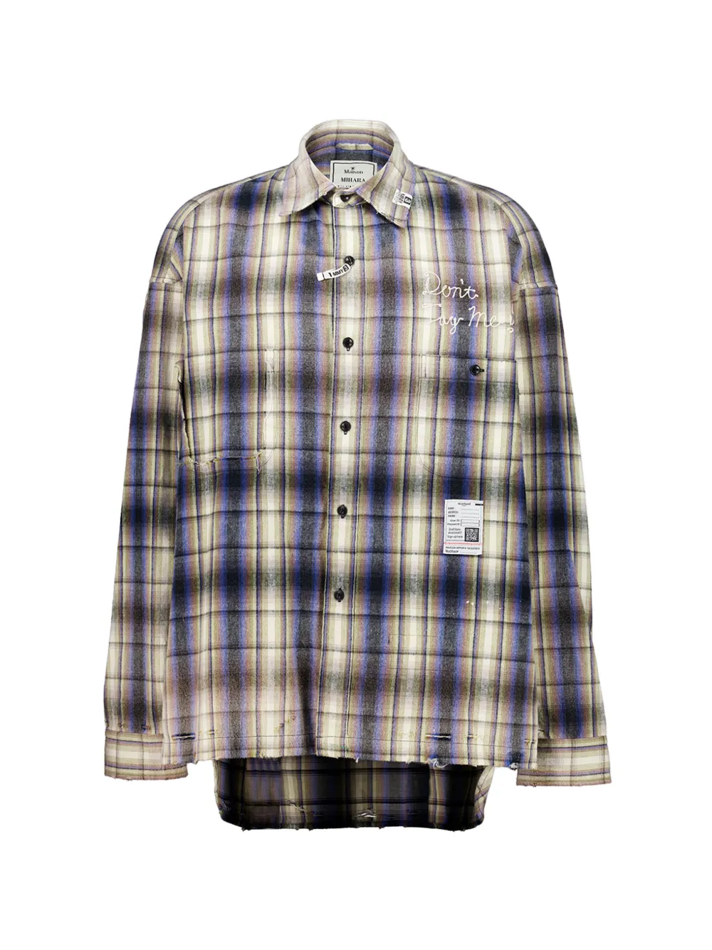 Maison MIHARA YASUHIRO check cotton shirt - Neutrals