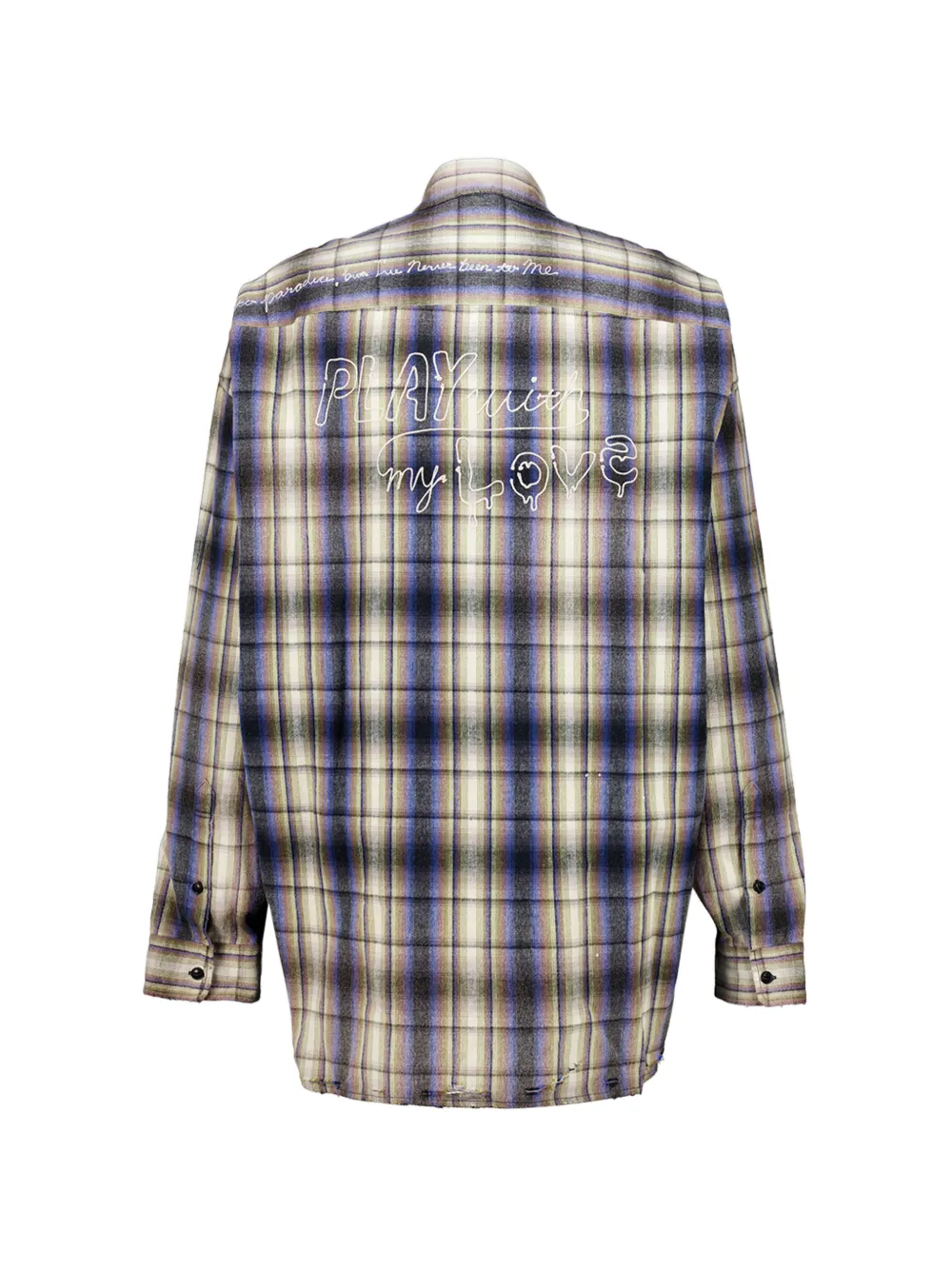 Maison MIHARA YASUHIRO Geruit katoenen blouse Beige