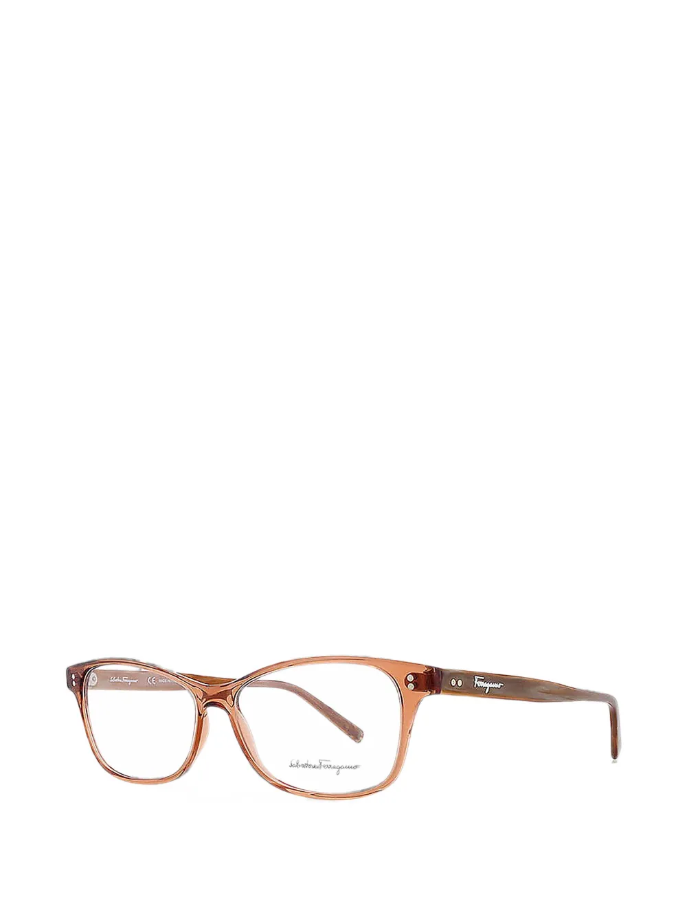  Ferragamo Eyewear Rectangle-frame Glasses - Marrón 