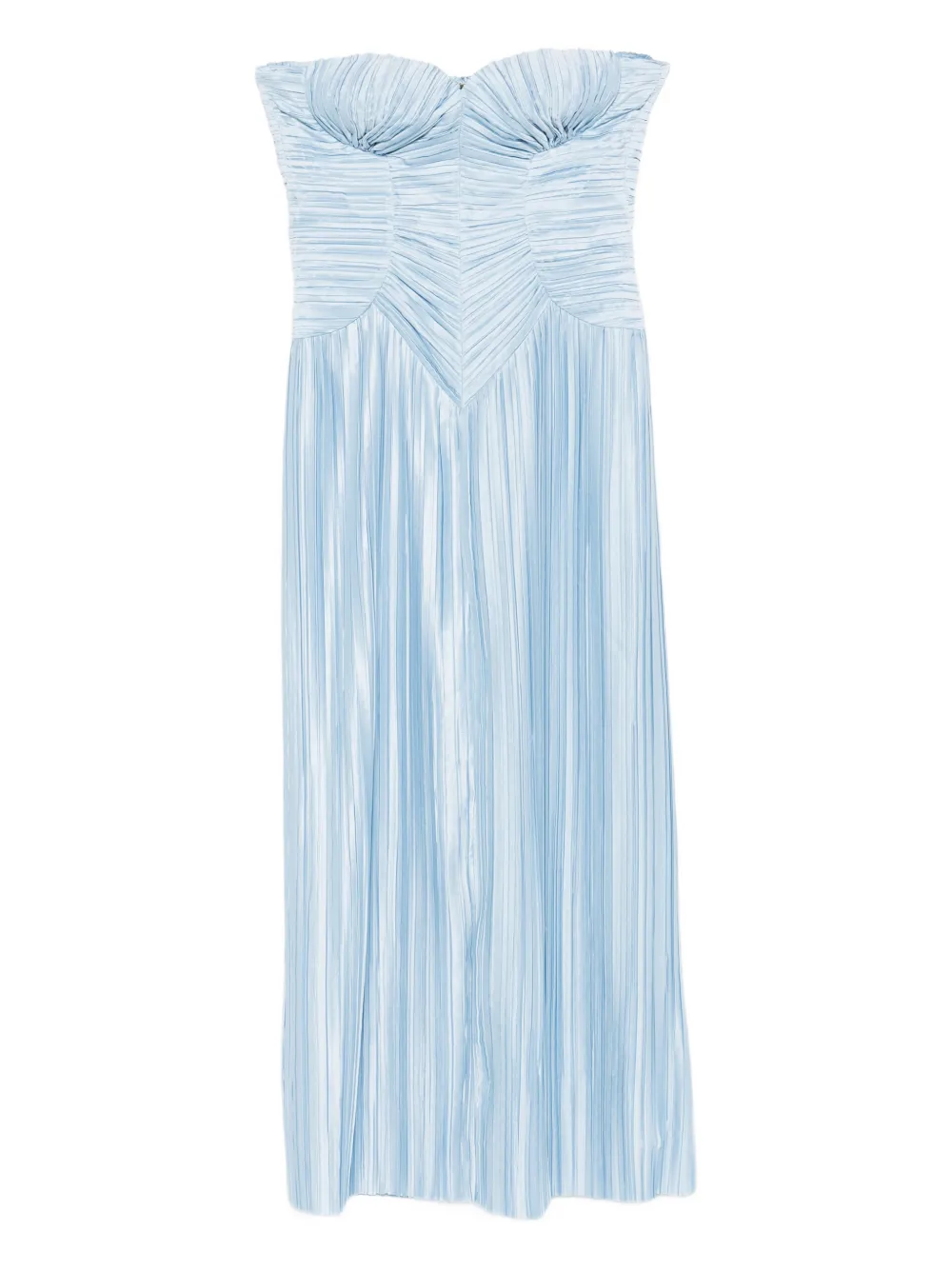 Cult Gaia Ashika ruched pleated gow dress - Blu