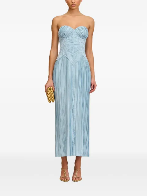 Cult Gaia Ashika ruched pleated midi dress
