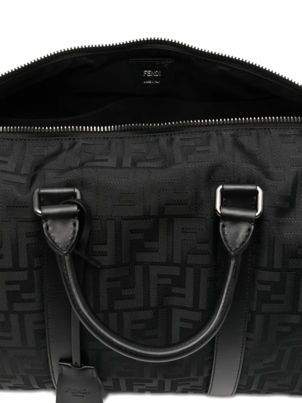 FENDI モノグラム ボストンバッグ | ブラック | FARFETCH JP