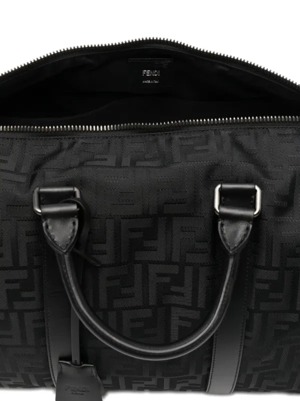 FENDI モノグラム ボストンバッグ | ブラック | FARFETCH JP