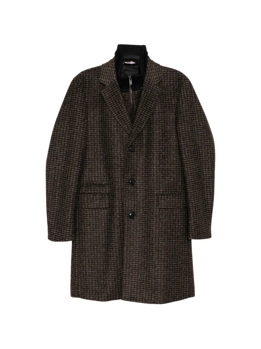 BOSS Cappotto con motivo pied-de-poule - Marrone