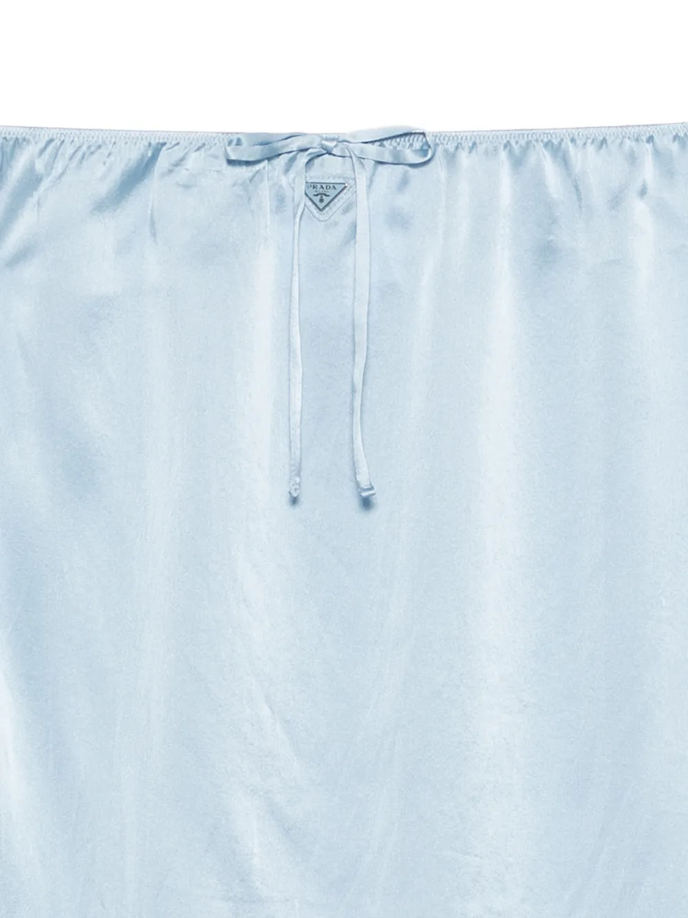  Prada Drawstring Trim Slip - Blue 