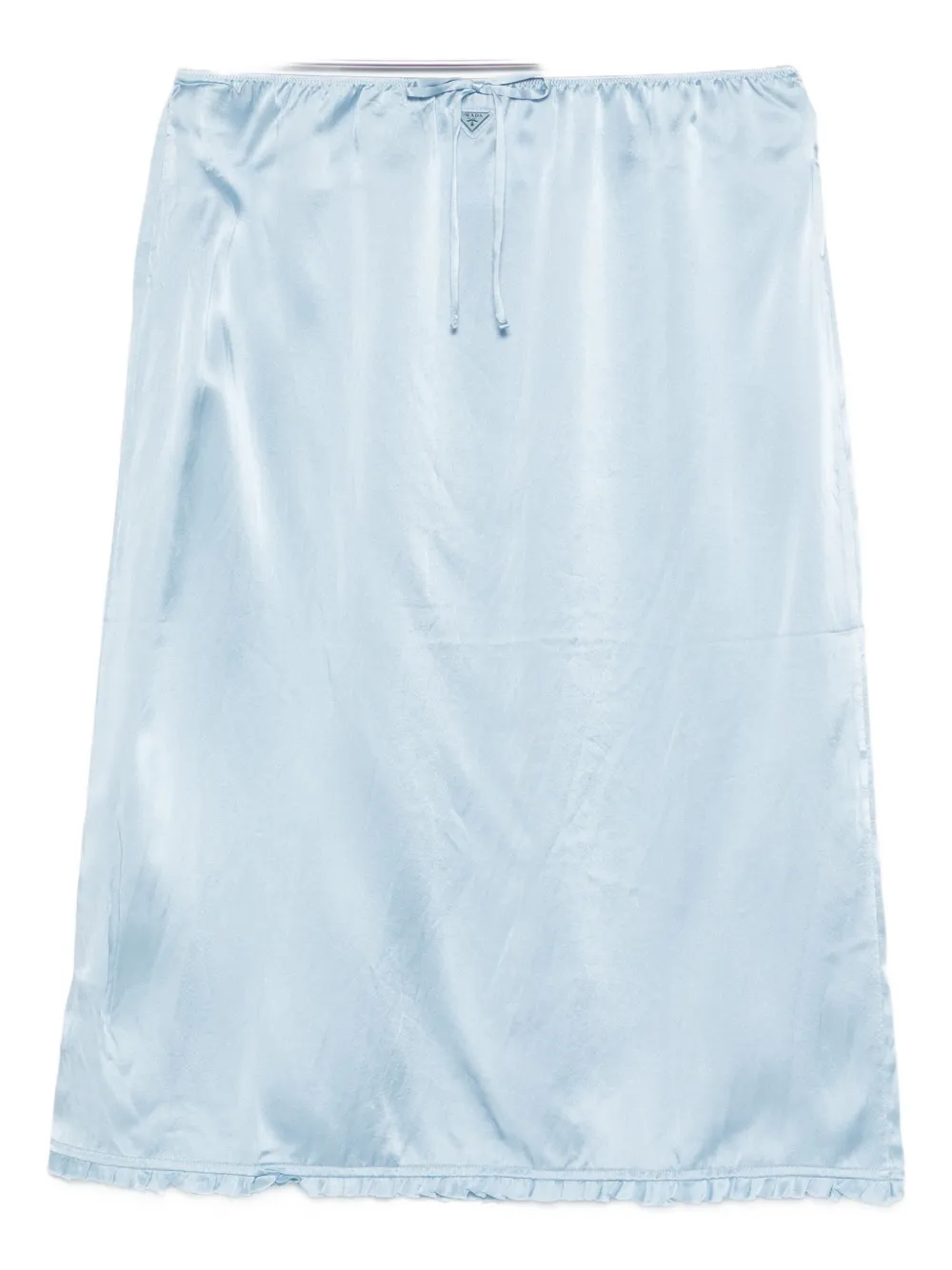 Prada drawstring trim slip - Blu