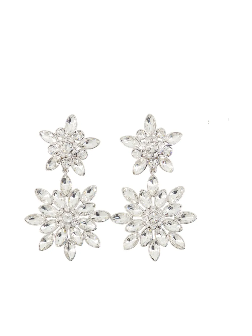 Self-portrait Star-shaped Earrings In Silver