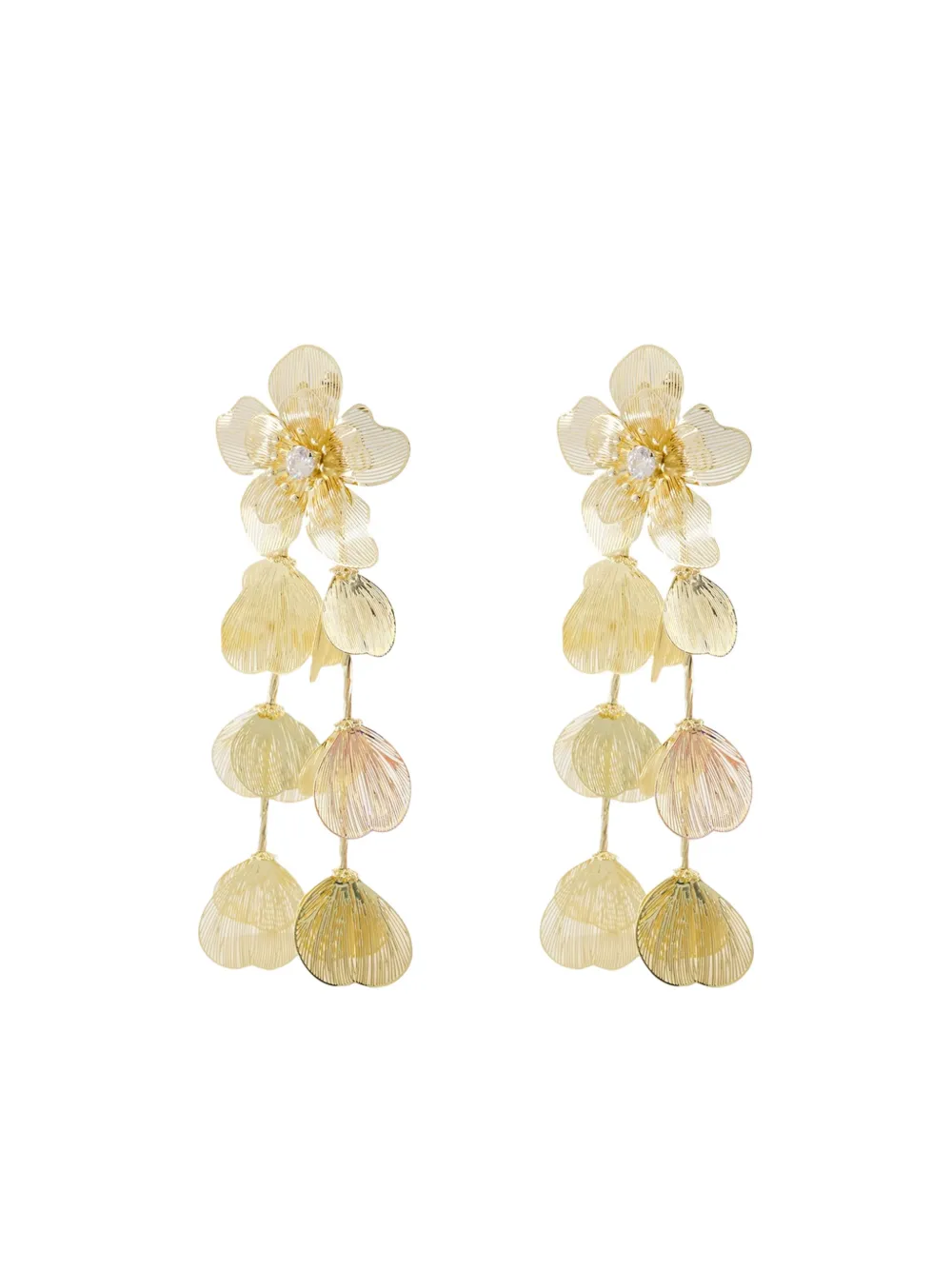 Self-Portrait flower-shaped earrings - Goud