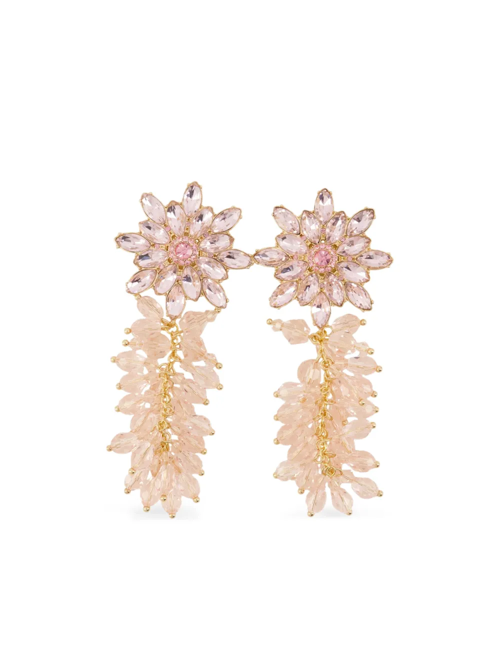 Self-Portrait aretes con detalle floral | dorado | Image 1