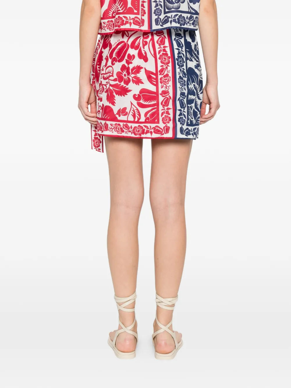 Floral-Print Tie Skirt