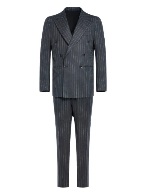 FRANZESE COLLECTION double-breasted pinstripe suit (set of two)
