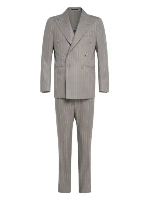 FRANZESE COLLECTION ピークドラペル ダブルスーツ | グレー | FARFETCH JP