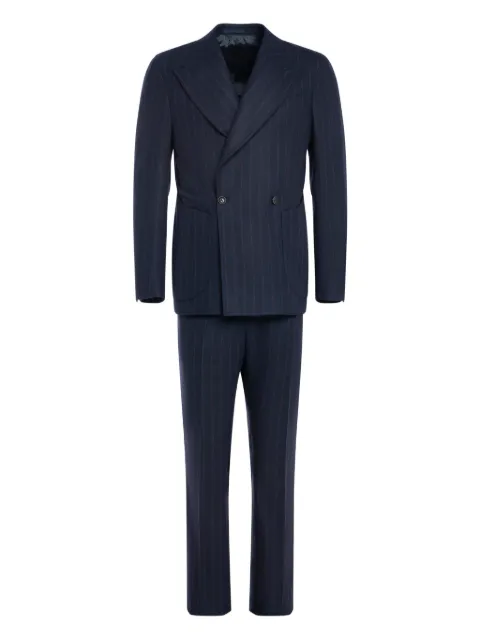 FRANZESE COLLECTION double-breasted pinstripe suit (set of two)