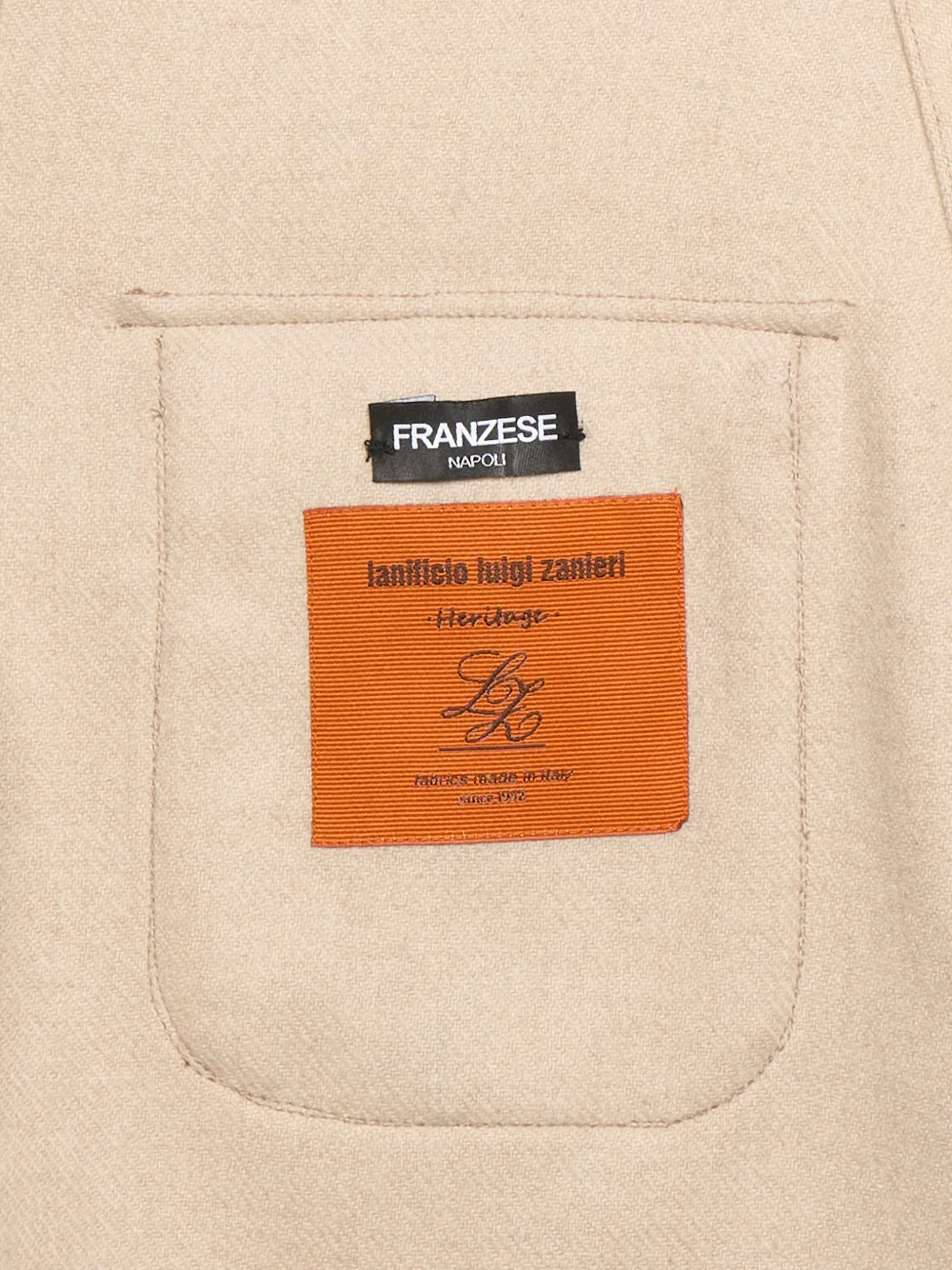  Franzese Collection Buttoned Patch-pocket Jacket - Neutrals 
