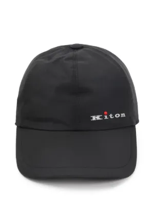 KITON 黒 キャップ Kiton ロゴ キャップ | ブラック | FARFETCH JP
