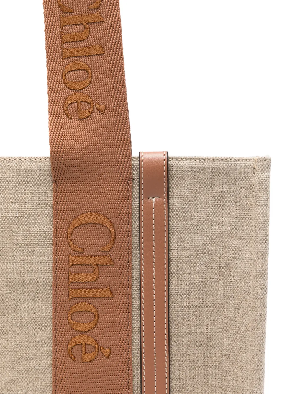 Chloé Woody medium shopper Beige