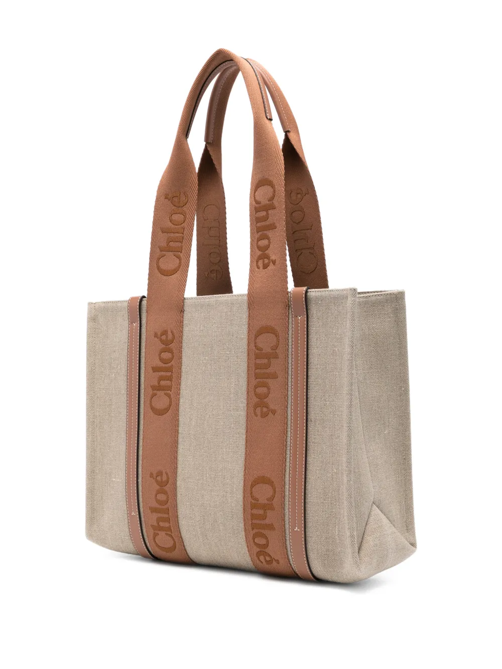 Chloé Woody medium shopper Beige