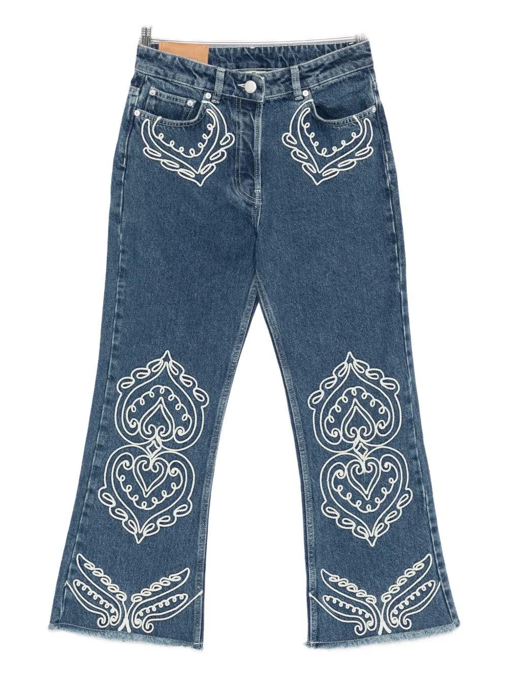 FARM Rio embroidered fringed jeans - Blu