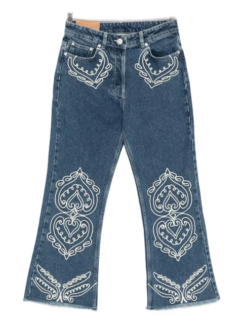FARM Rio embroidered fringed jeans