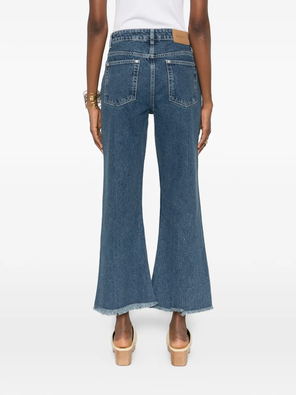 Embroidered Fringed Jeans