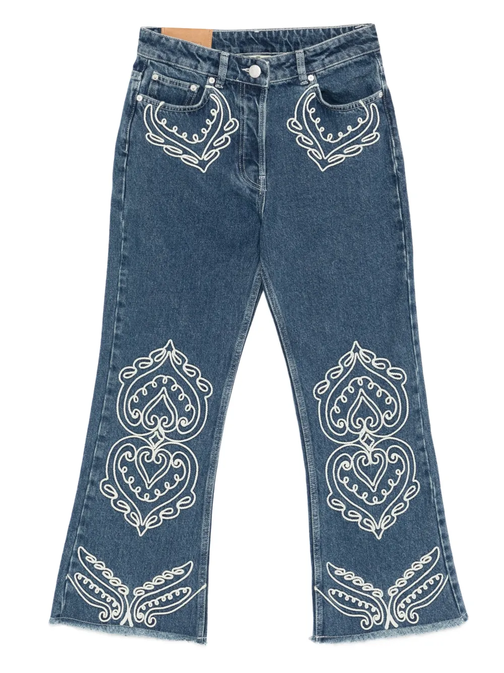 FARM Rio embroidered fringed jeans - Blu