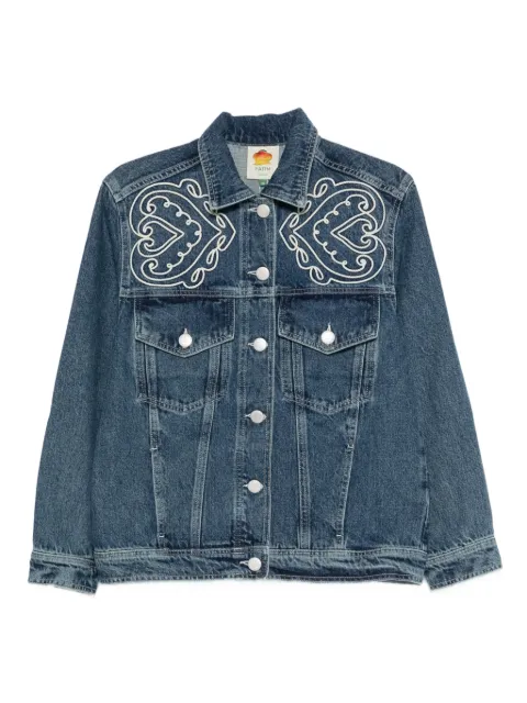FARM Rio embroidered chest-pocket jacket