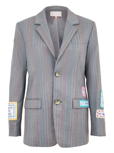 Mira Mikati pinstripe single-breasted blazer