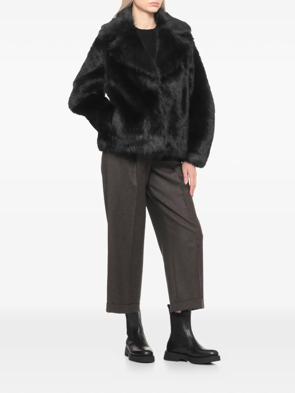 Betta Corradi peak-lapel coat | Faux Fur & Shearling Coats | Image 2