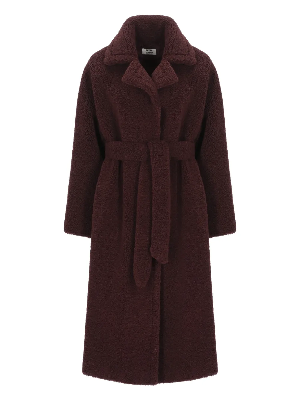 Betta Corradi lapel-collar belted coat | Red | Image 1