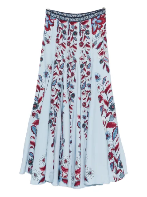 FARM Rio floral-print skirt