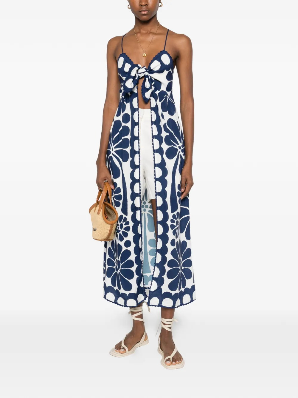 FARM Rio floral tie top - Wit