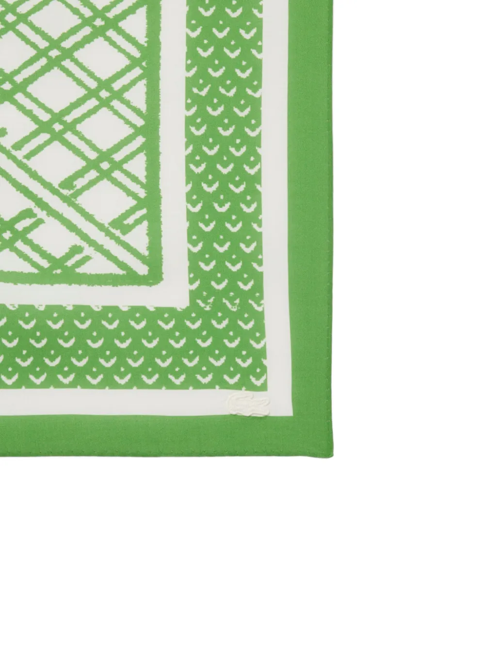 Lacoste Tennis sjaal met patroon Groen