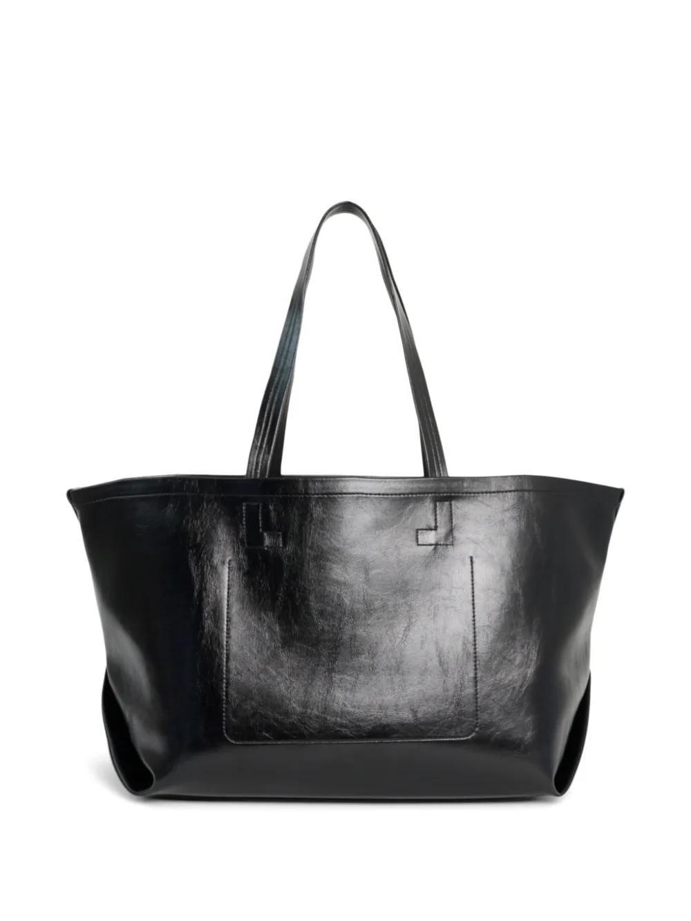 Lacoste Grote Lite Glossy shopper Zwart