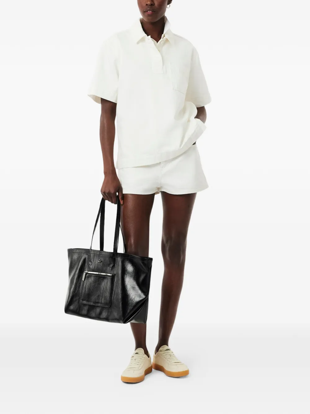 Lacoste Grote Lite Glossy shopper Zwart